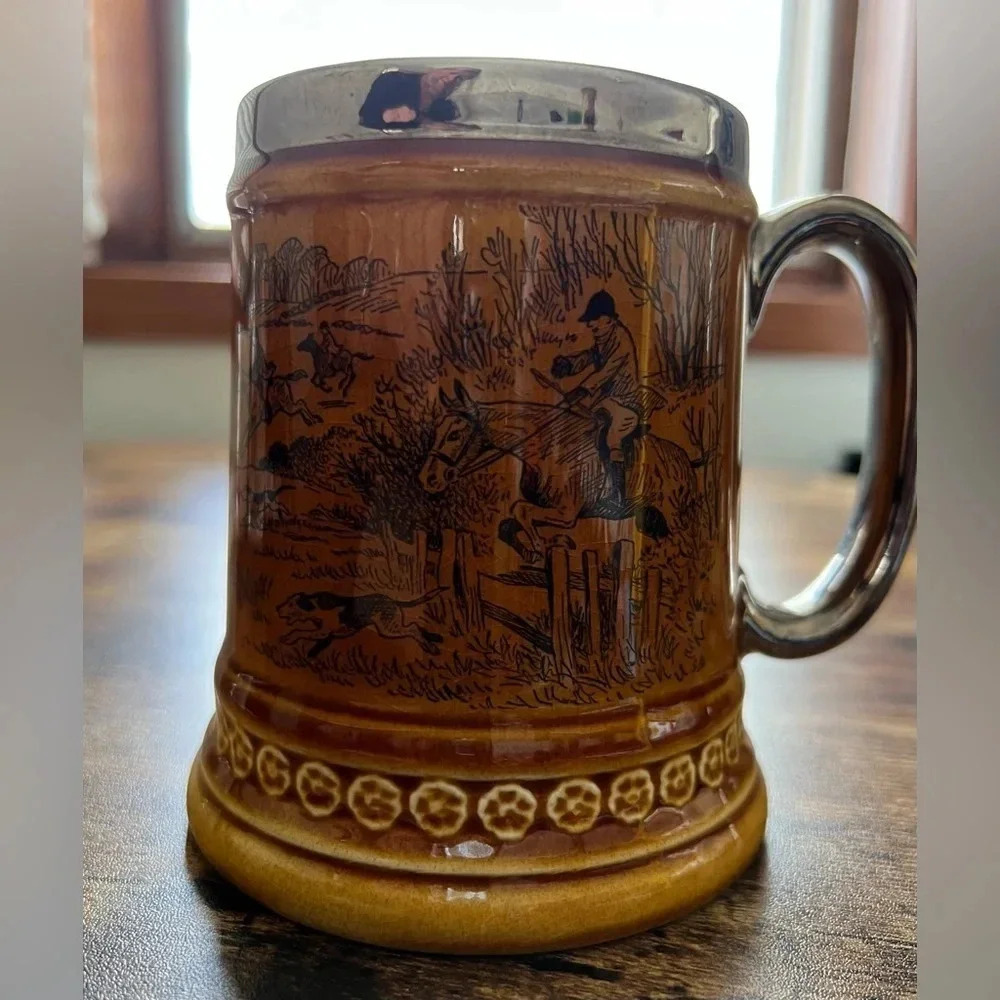 VINTAGE: Elijah Cotton Ltd. Lord Nelson Pottery | Fox Hunt Earthenware mug​